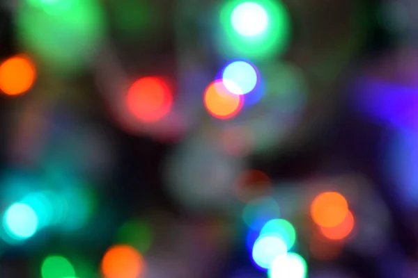 bokeh, many spots of light, Christmas and New Year mood