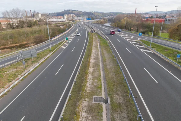 Vista de la autopista desde el puente — Foto de Stock