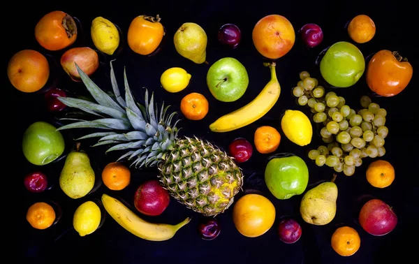 Um monte de frutas na vista superior Fotos De Bancos De Imagens