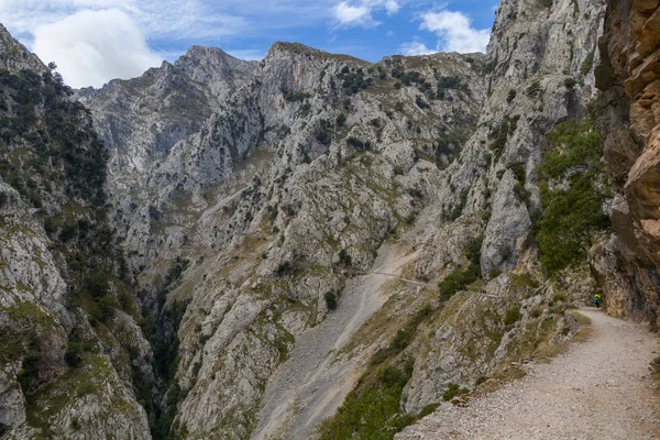 Доглядає річковий каньйон і гори — стокове фото