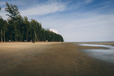 Scenic site view of  Coxs Bazar, located in Bangladesh. Which is longest beach in the world.