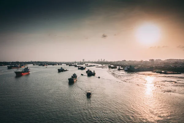 Vue Panoramique Port Chittagong Situé Chittagong Bangladesh — Photo