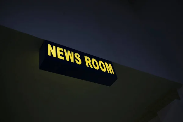 News Room Light Board — Stock Photo, Image