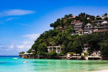 Boracay, Filipinler - 29 Ocak 2018: Diniwid beach