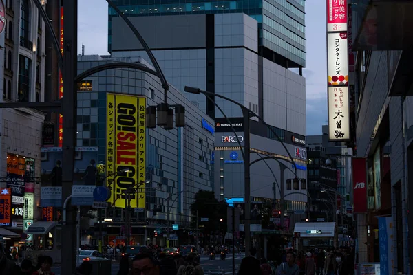 日本东京 2020年1月19日 乌诺区街道在傍晚高峰时段 — 图库照片