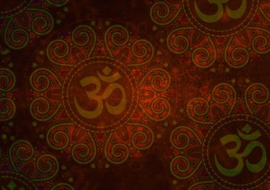 Ohm Ganesha İşaret Şablonu Arka plan, Hindu Tanrısı