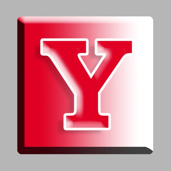 Alphabet Szöveg Betűtípus Betű Red Button Icon — Stock Fotó