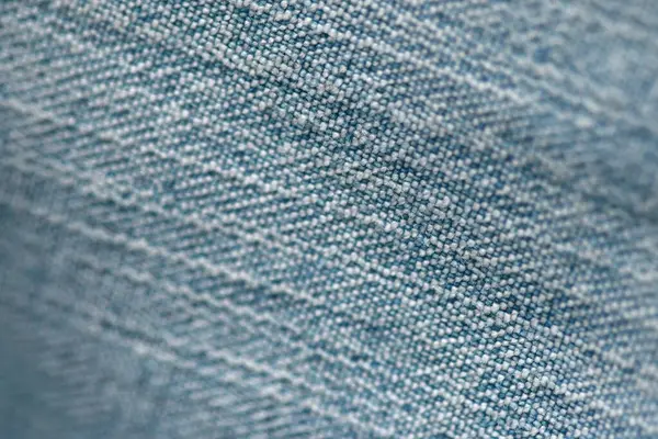 Jeans Trama Denim Vicino Concentrarsi Solo Punto Morbido Sfondo Blu — Foto Stock