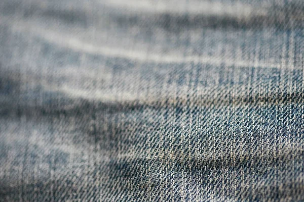 Jeans Denim Texture Close Focus Only One Point Soft Blured — Stock Photo, Image