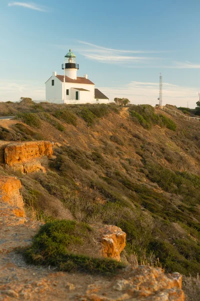 Světlo stanice staré Point Loma Lighthouse tichomořské pobřeží — Stock fotografie