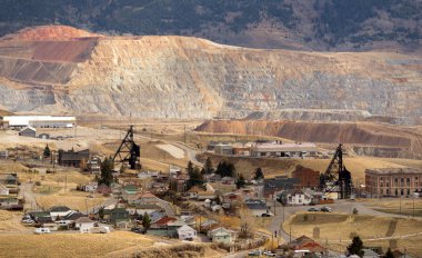 Walkerville Butte Montana ABD evler madencilik faaliyetleri donatımı
