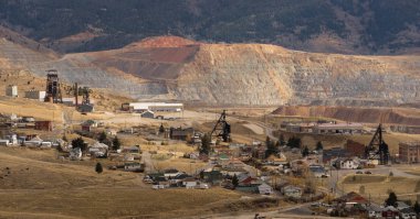 Walkerville Butte Montana ABD evler madencilik faaliyetleri donatımı