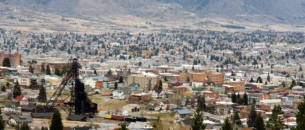 Hög vinkel förbise Butte Montana Downtown Usa USA — Stockfoto