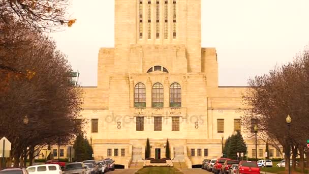 Lincoln Nebraska Capital Building kormány kupola építészet — Stock videók