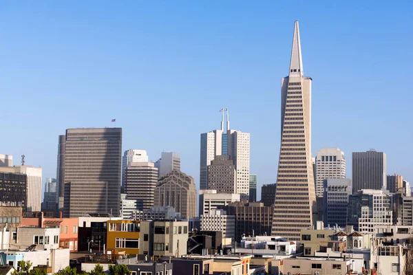 W sąsiedztwie domy budynki San Francisco California — Zdjęcie stockowe