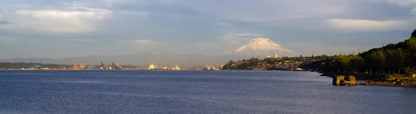 Baie de Début Panoramique Puget Sound Tacoma Washington Mont Rainier — Photo