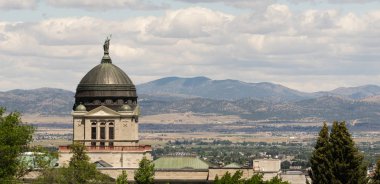 Panoramic View Capital Dome Helena Montana State Building clipart