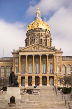 Des Moines Iowa sermaye Binası hükümet kubbe mimarisi