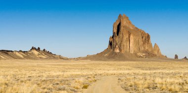 Rocky Craggy Butte Shiprock New Mexico United States clipart