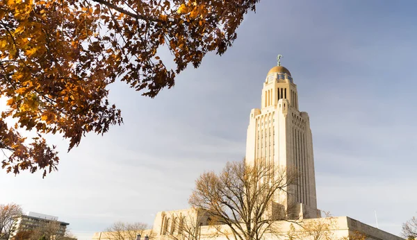 Lincoln Nebraska Capital Building Governo Arquitetura cúpula — Fotografia de Stock