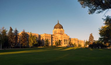 Horizontal Front View Capital Dome Helena Montana State Building clipart