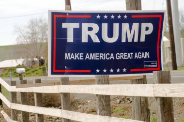Siyasi işareti afiş Trump yapmak Amerika büyük tekrar