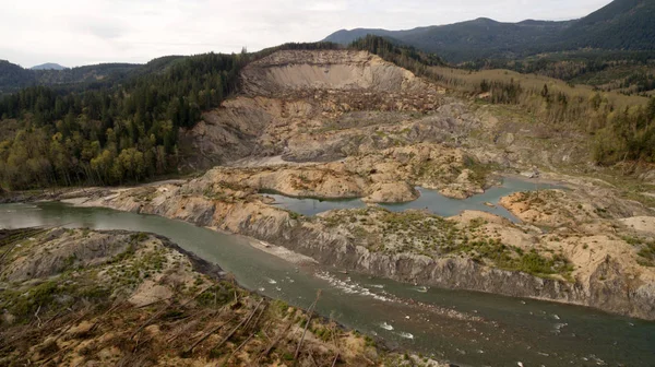 North Fork Stillaguamish Oso osuwisko miasto lokalizacji witryny — Zdjęcie stockowe