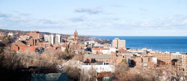 Duluth Minnesota şehir şehir manzarası bağlantı noktası şehir Lake Superior