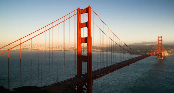 Panoramic Golden Gate Bridge San Francisco Marin County Headland — Stock Photo, Image