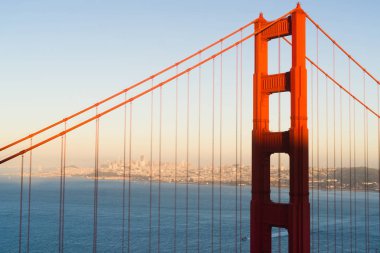 Panoramik Golden Gate Köprüsü San Francisco Marin County burun