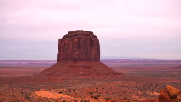 Denkmal Tal navajo Nation Stammespark Sonnenuntergang — Stockvideo