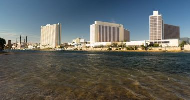 Laughlin Nevada Colorado River Waterfront Downtown City Skyline clipart