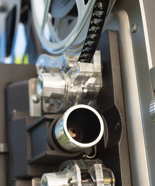 Vintage 8mm película proyector película carrete lente — Foto de Stock