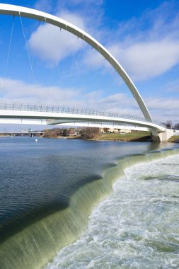 Des Moines dere müdür Riverwalk Köprüsü Midwest dikey