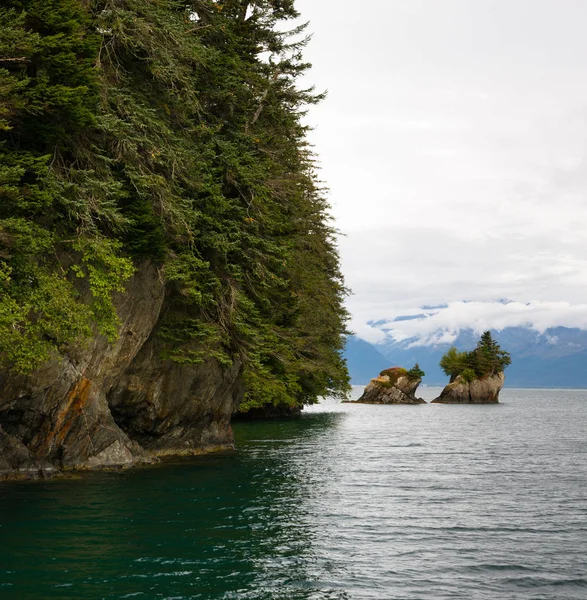 Buttes rochosos Fiordes Kenai Oceano Pacífico Norte Alasca — Fotografia de Stock