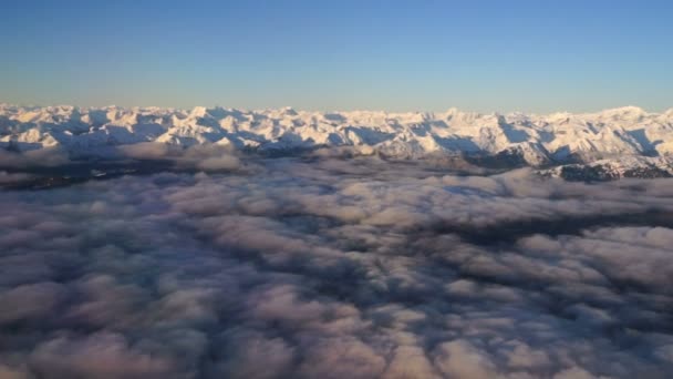 兰格尔山阿拉斯加阿拉斯加海湾上空飞 — 图库视频影像