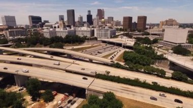 Atlanta Georgia acele saat trafik Dusk şehir şehir manzarası
