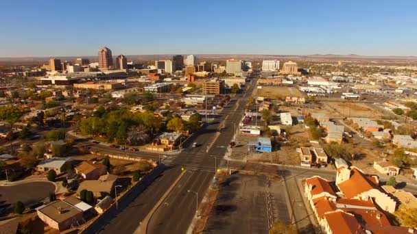 Új-mexikói Albuquerque Skyline belvárosi City Center — Stock videók