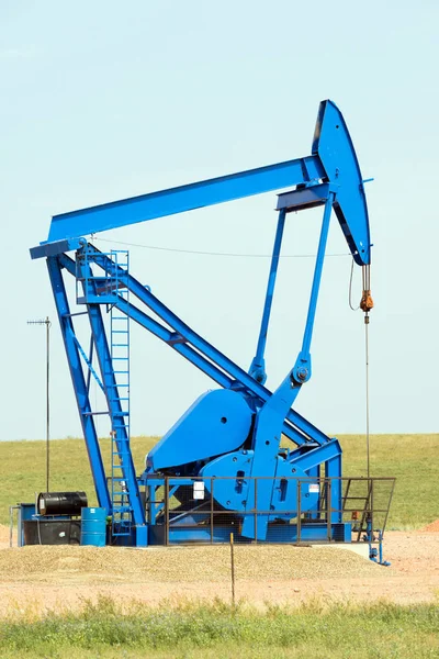 Texas Oil Pump Jack Fracking Crude Extraction Machine — Stock Photo, Image