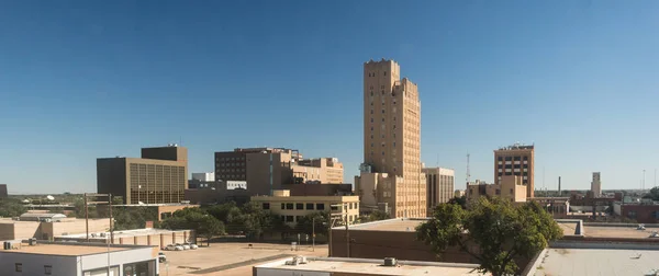 Abilene Texas Downtown City Skyliine sena sommaren helgen efterm — Stockfoto