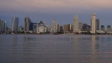 San Diego şehir şehir manzarası Coronado Bay Dusk