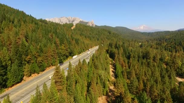Kalifornia Állam Kastélypark Crags Mount Shasta Trinity National Forest — Stock videók