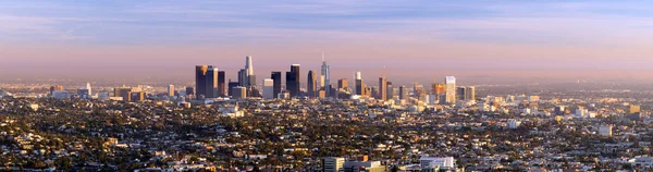 Bela luz Los Angeles Downtown Cidade Skyline Urbano Metropolis — Fotografia de Stock