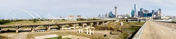 Trinity River Bridges Contruction Dallas Texas Transportation Ro — Stock Photo, Image