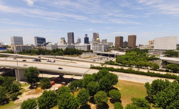 Commuters Travel Aerial View Capital City Atlanta Georgia — Stock Photo, Image