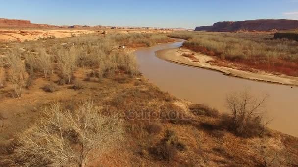 San Juan River Halchita Utah Monument Valley North America — Stock Video