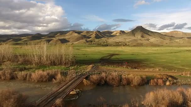 Eastern Oregon Ranch Dayville Rolling Hills Livestock — Stock Video