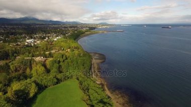 Kıyı şeridi Port Angeles Boğazı Juan De Fuca ABD