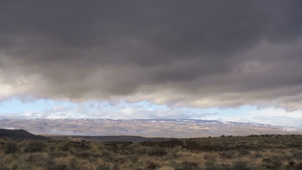 Nubes Tormenta Mueven Rápido Sobre Garganta Del Río Columbia — Vídeos de Stock