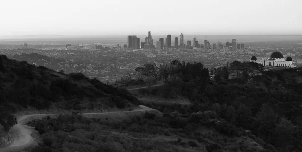 Beautiful Light Los Angeles Downtown City Skyline Urban Metropolis — Stock Photo, Image